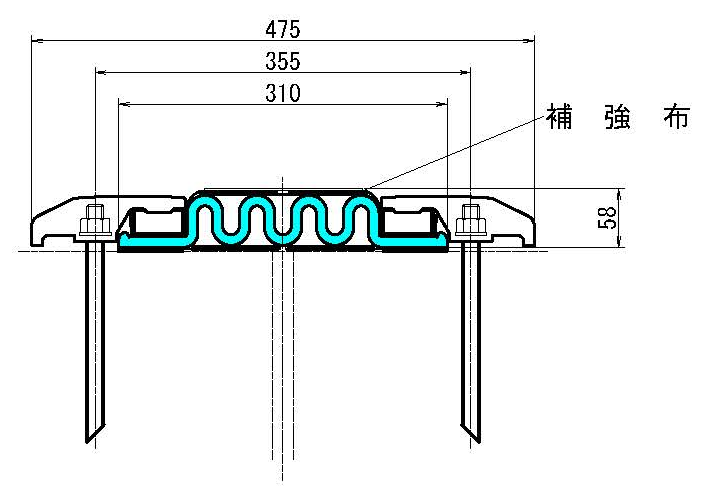 ビーシージョイントRE300E-2型 図面